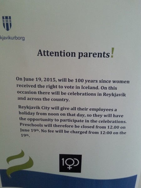 Attention Parents - 100 years of women's suffrage