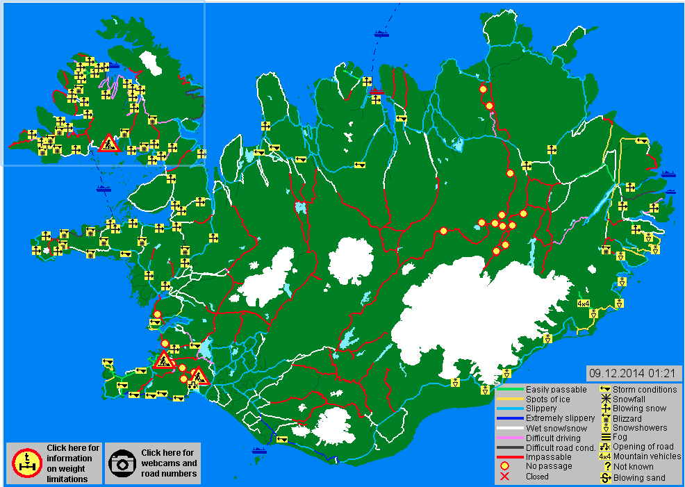 IRCA's map of road condition