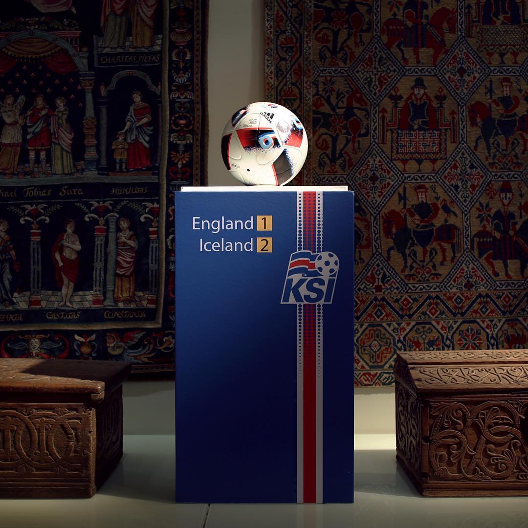 Ball From Iceland v. England UEFA Match Premieres At National Museum