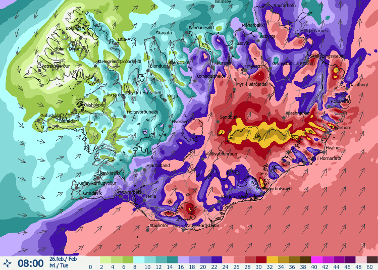 Orange And Yellow Alerts For Iceland, Strong Wind