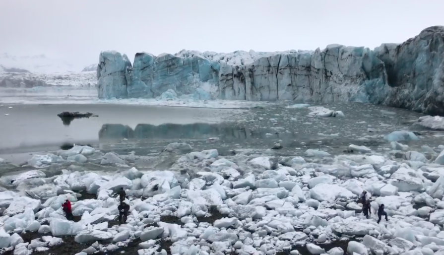 VIDEO: Calving Glacier In Iceland Sends Tourists Running For Cover