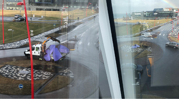 WOW Air Sculpture Torn Down By High Winds