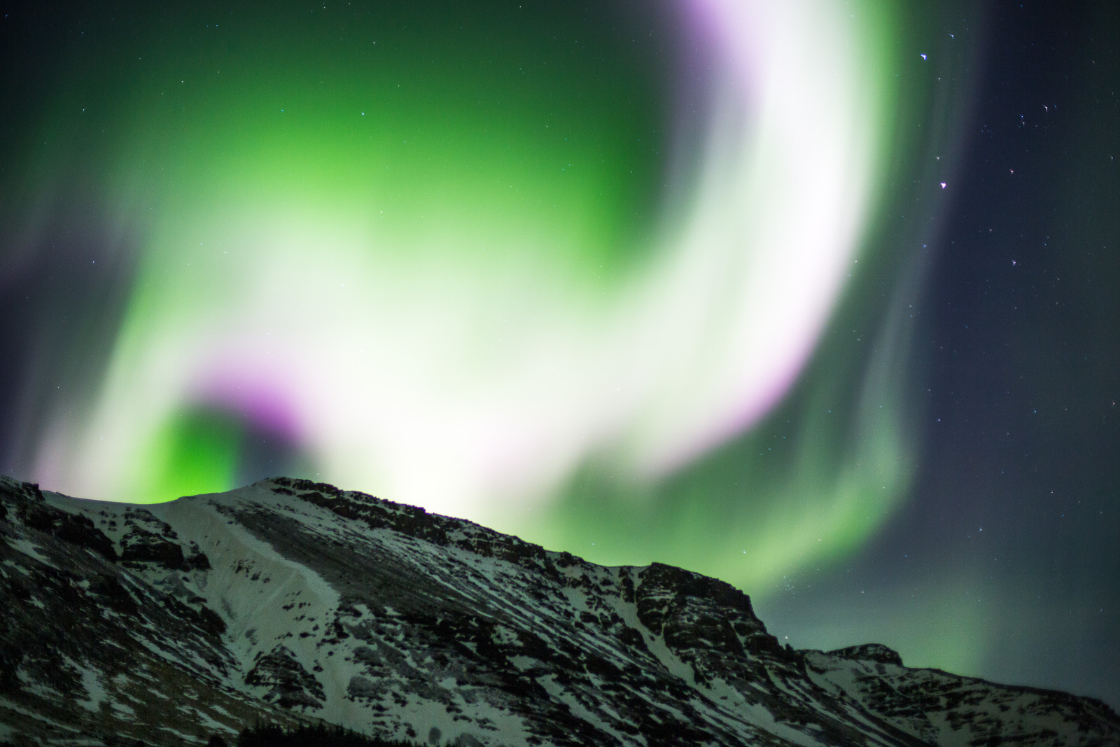 Bright northern lights