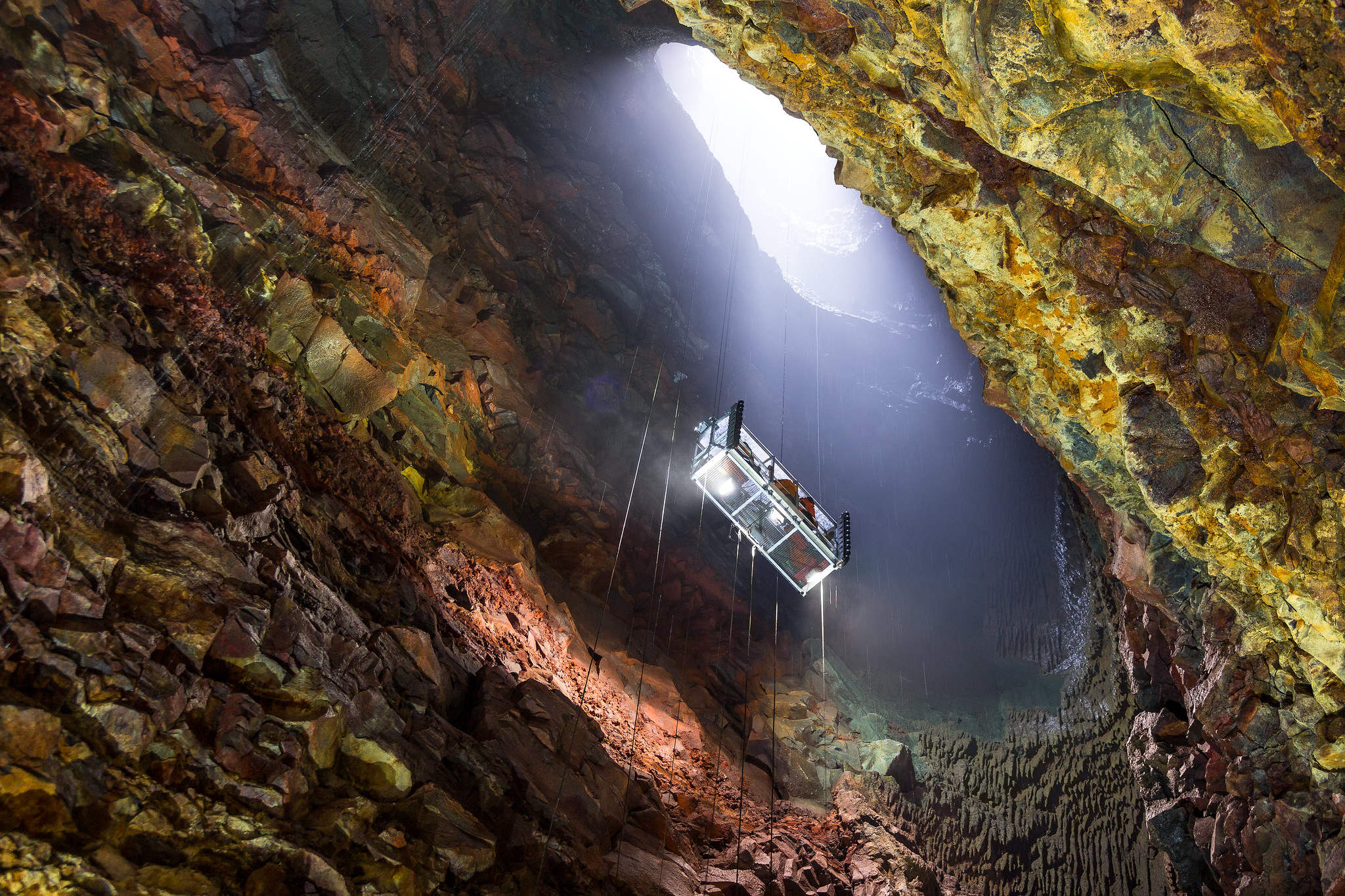 Inside a volcano in Iceland