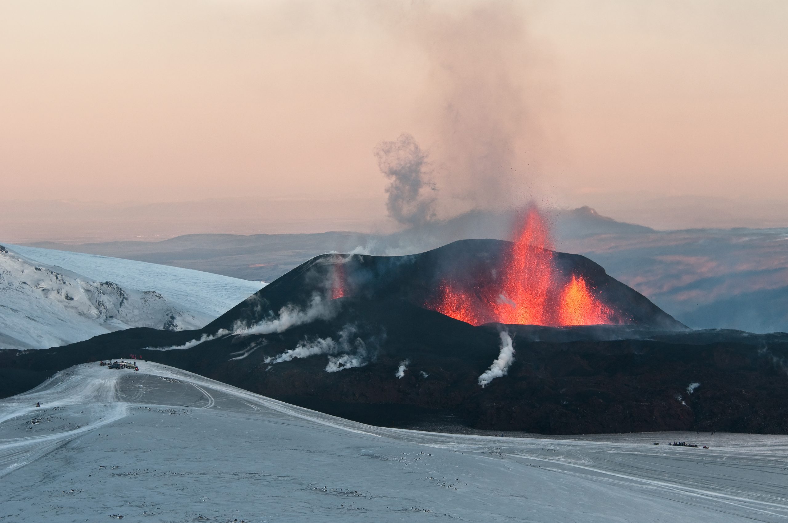 Volcano erupting in Iceland 2010