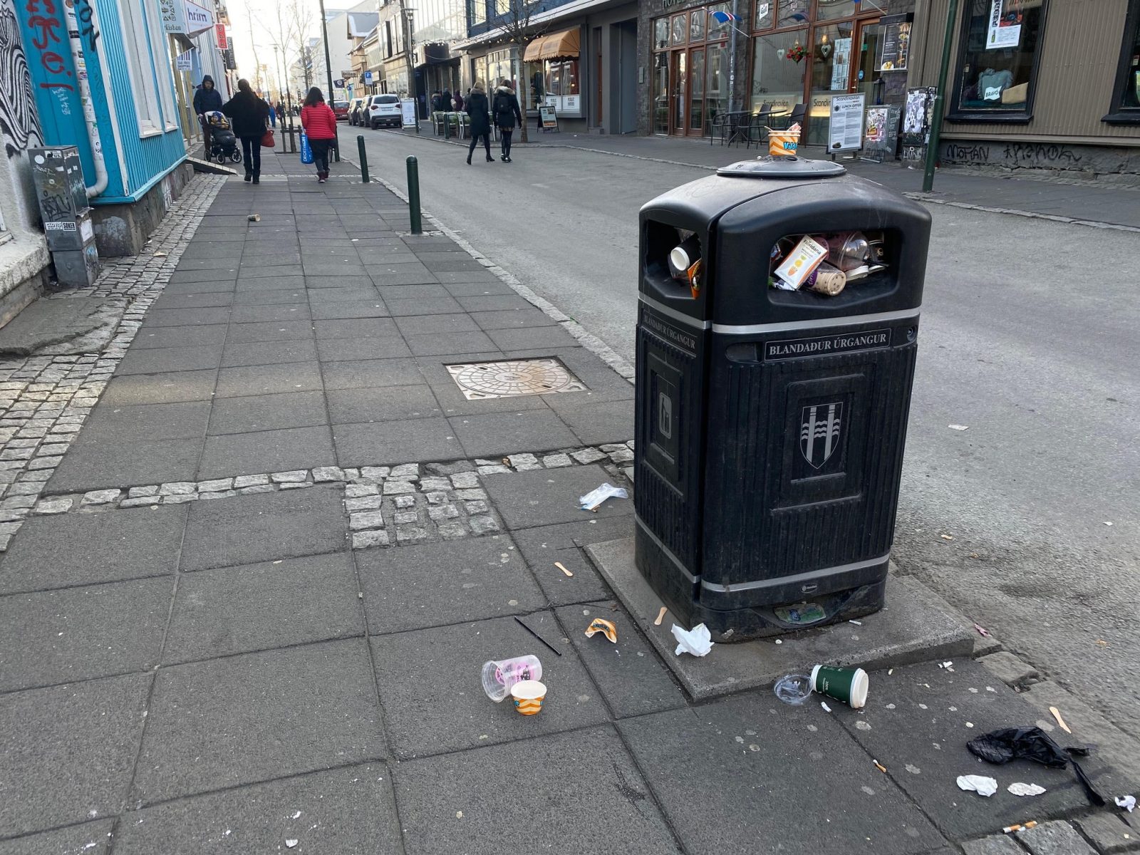 Overflowing Trash Cans Side Effect Of Wages Dispute With Reykjavik