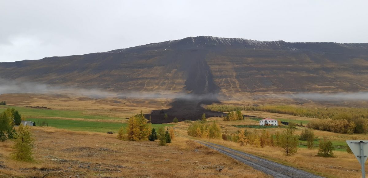Landslide In Eyjafjörður