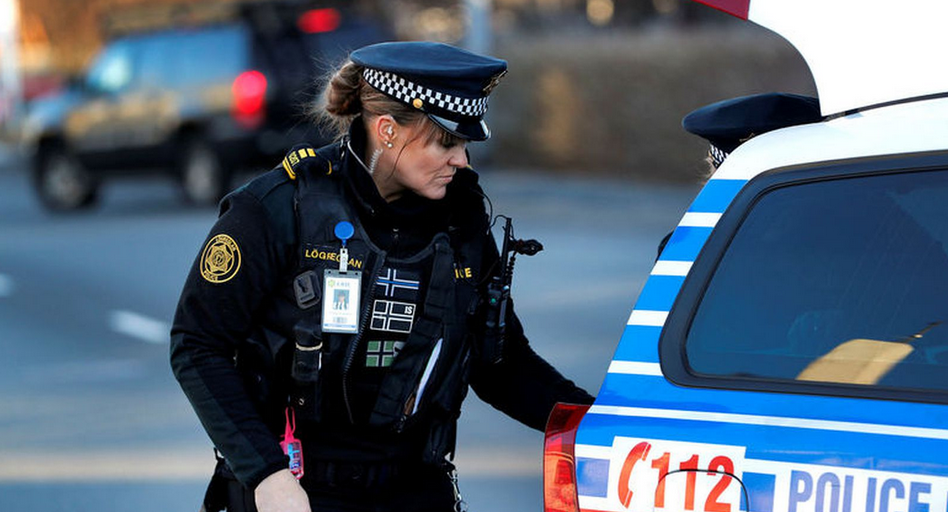 From Iceland – Flags On Uniform Raise Questions;  The police in the capital area respond