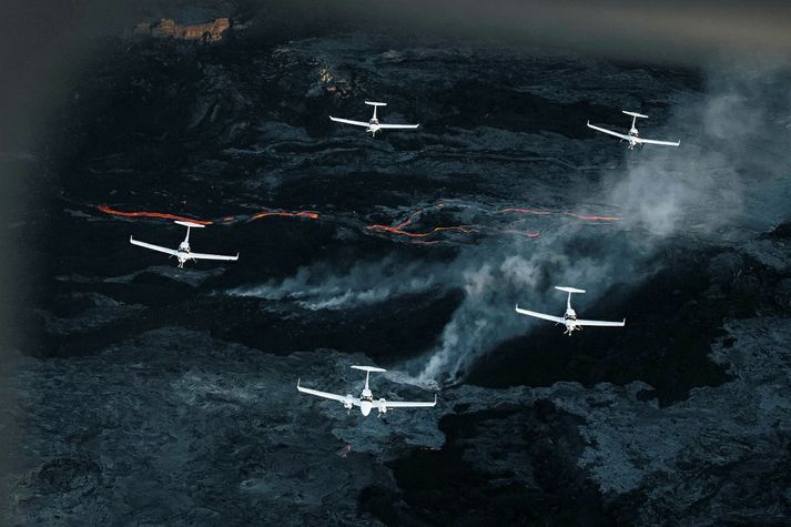 Graduation Party While Flying Over The Volcano