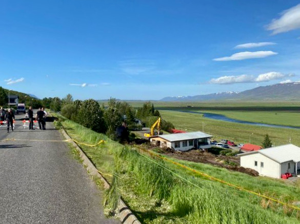 Landslide Damages Houses In Varmahlíð, Calls For Evacuation Of Remaining Homes