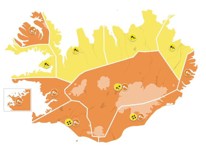 Orange Weather Warning Over Most Of Iceland