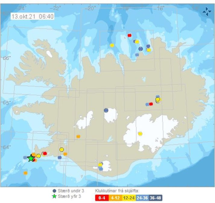 Earthquakes Of Magnitudes Greater Than 3.0 In Reykjanes Peninsula