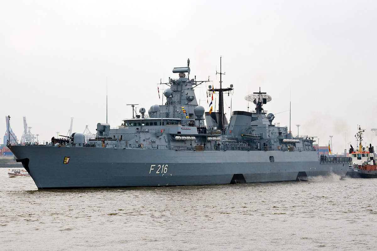 Two German Military Frigates In Reykjavík Harbour