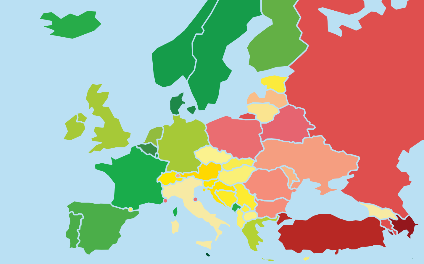 Iceland Bounces Back From 14th To 9th On ILGA-Europe’s Rainbow Map