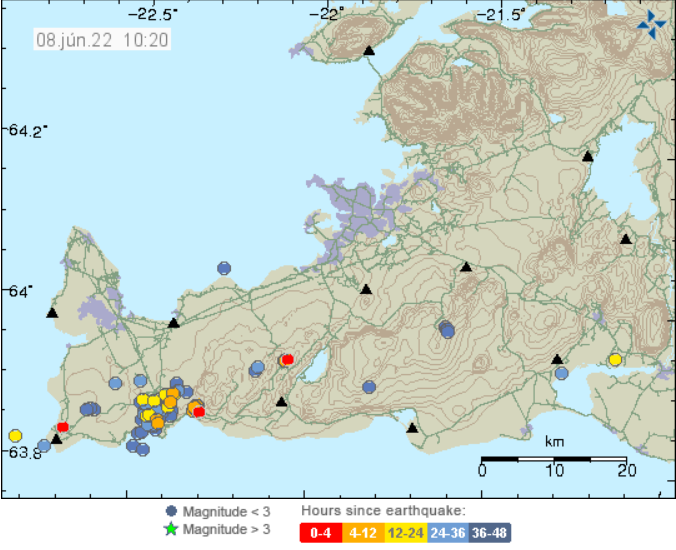 Three-Magnitude Earthquake Reported Near Fagradalsfjall