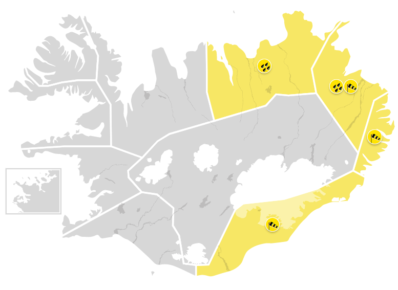 Icelandic Meteorological Office Issues Yellow Warning For Much Of East