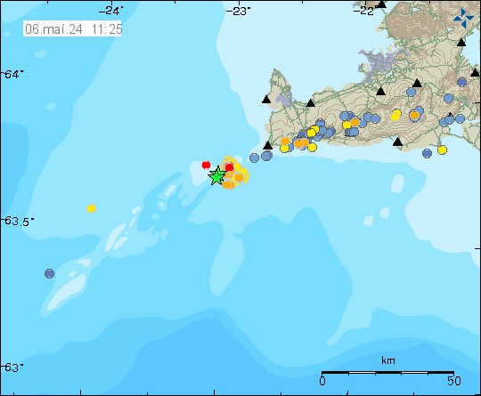 Earthquake Swarm Shakes Reykjanes Peninsula