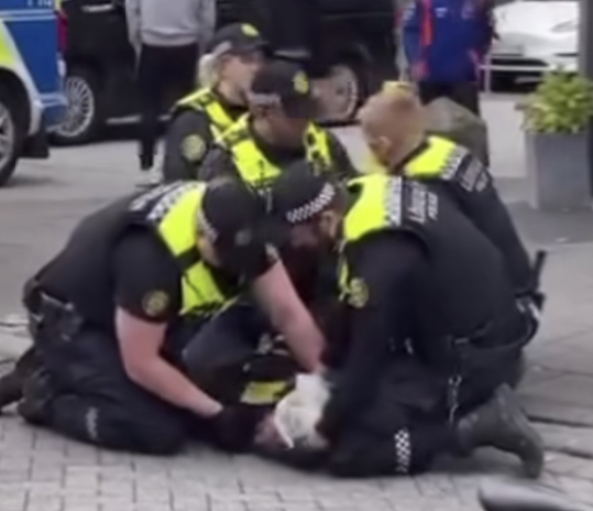 Spit Mask Used By Police On Independence Day