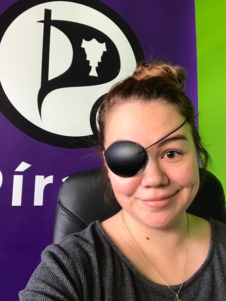 Pirate Party MP Forced To Wear Eyepatch To TV Debate