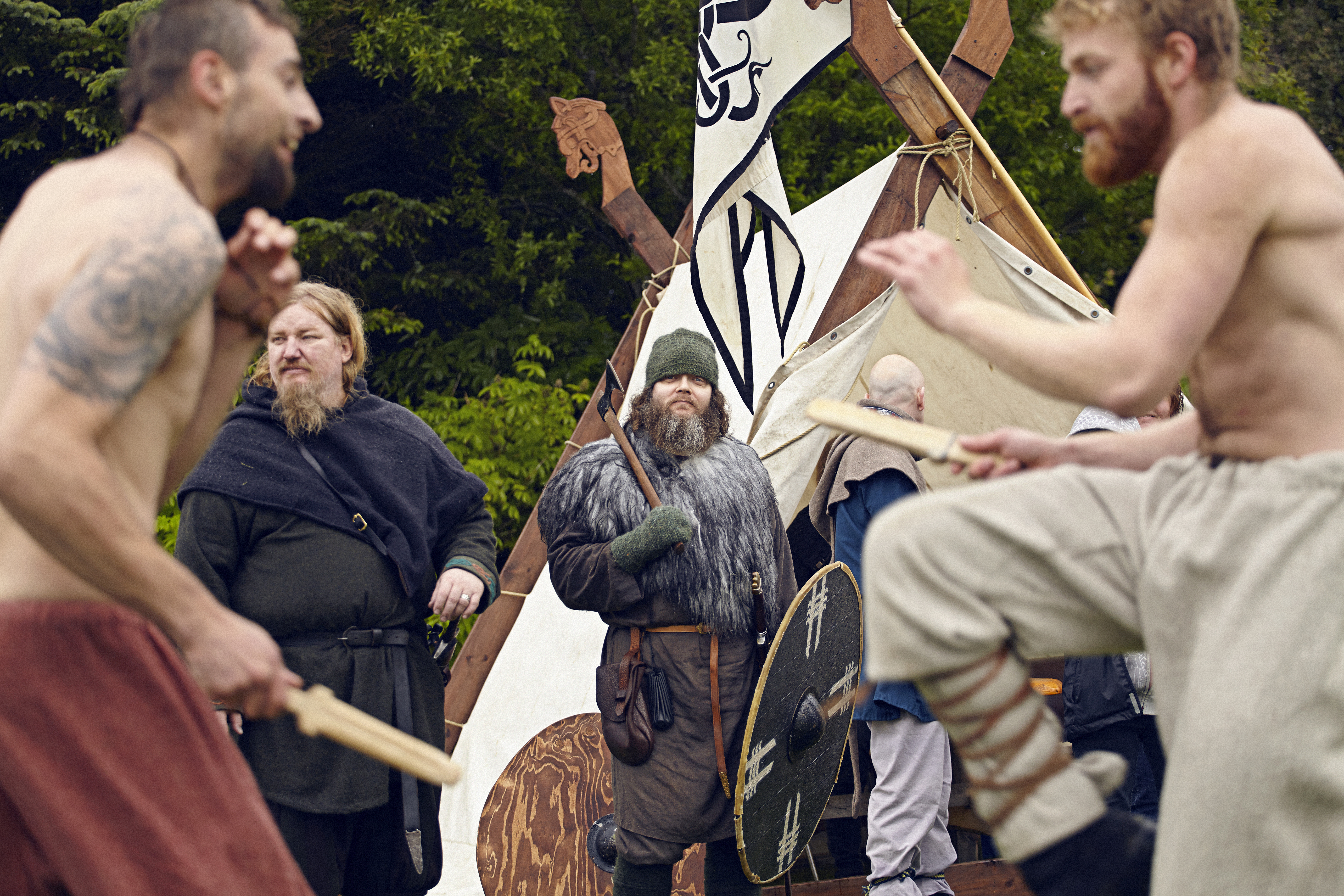 Vikings frolic around at the Viking Festival