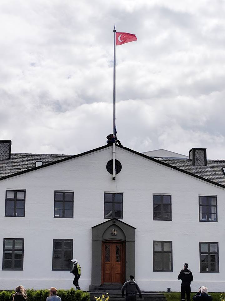 Turkish Flag Raised Over Icelandic Government Offices In Act Of Protest