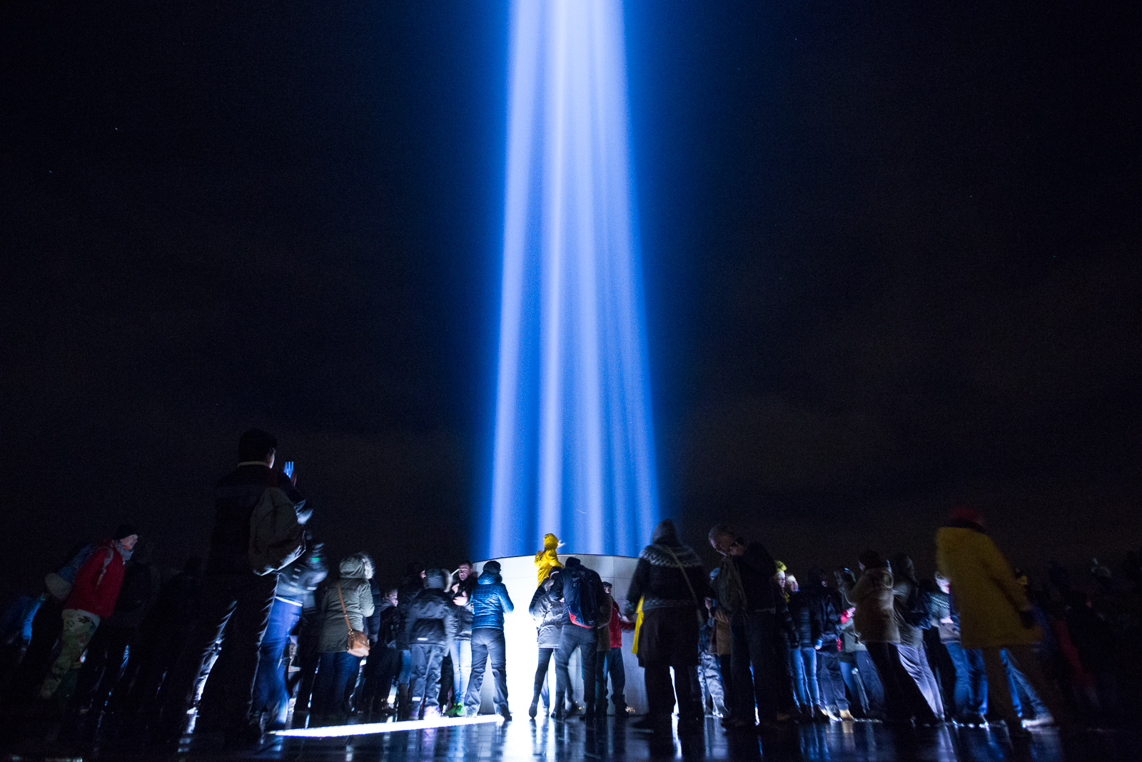 From Iceland – Imagine Peace Tower lights up for Lennon’s birthday
