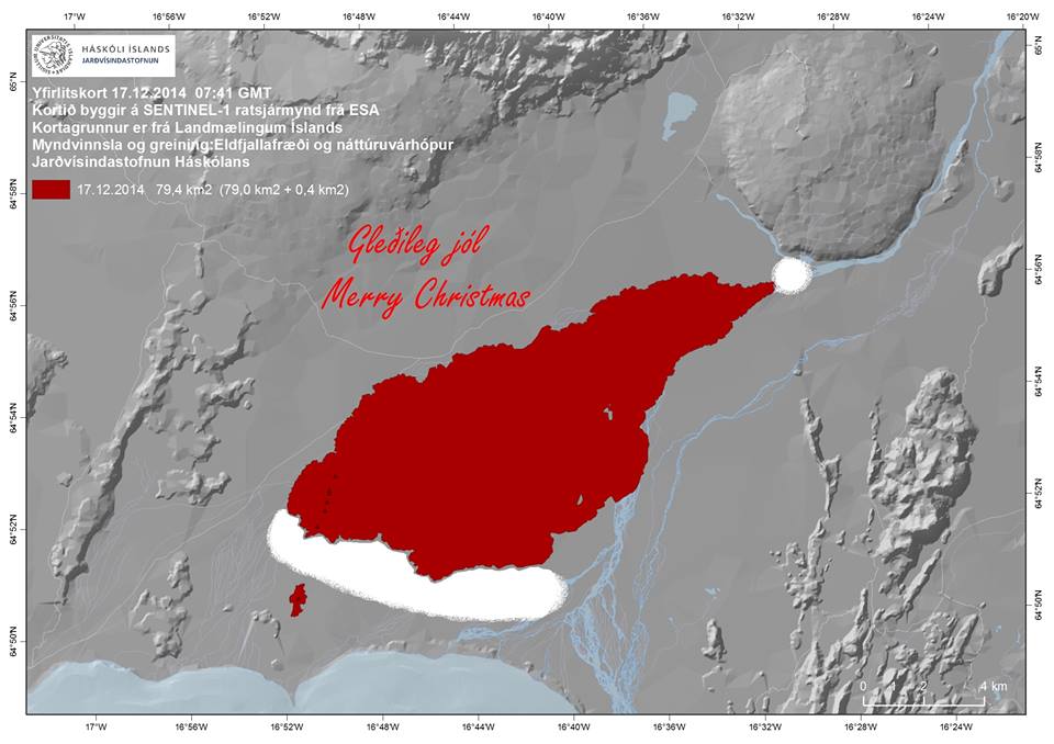 Holuhraun Eruption Looks Like A Santa Hat