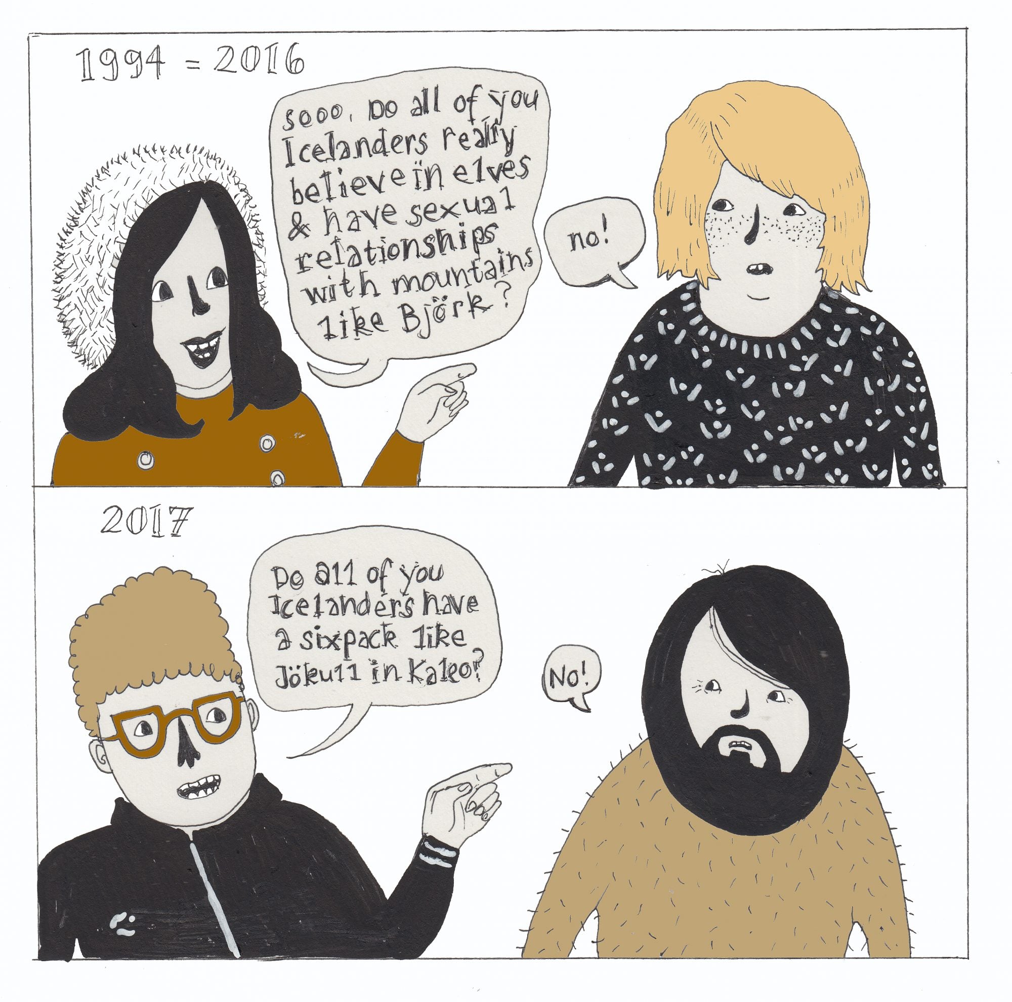 Comics: Lóa & Elín on Björk, Krútt, Mountain Sex, Kaleo And Exercise