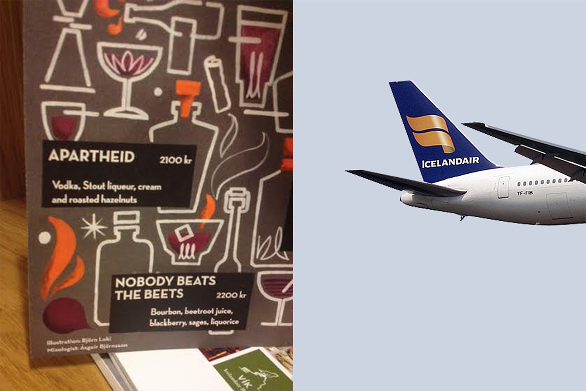 Until Friday, Icelandair’s Hotel Marina Served “Apartheid” Cocktail