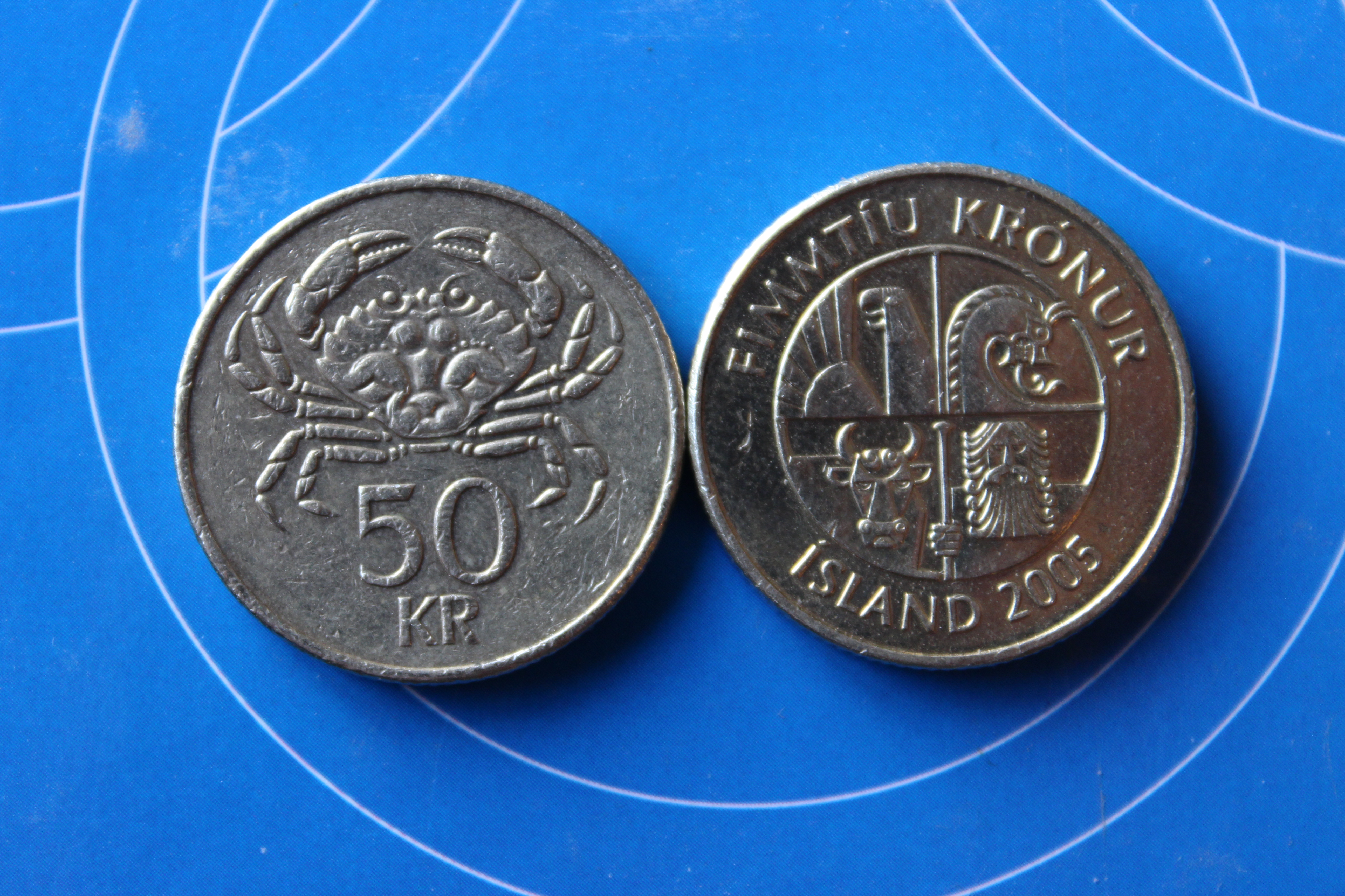 50 ISK Piece Most Beautiful Icelandic Legal Tender