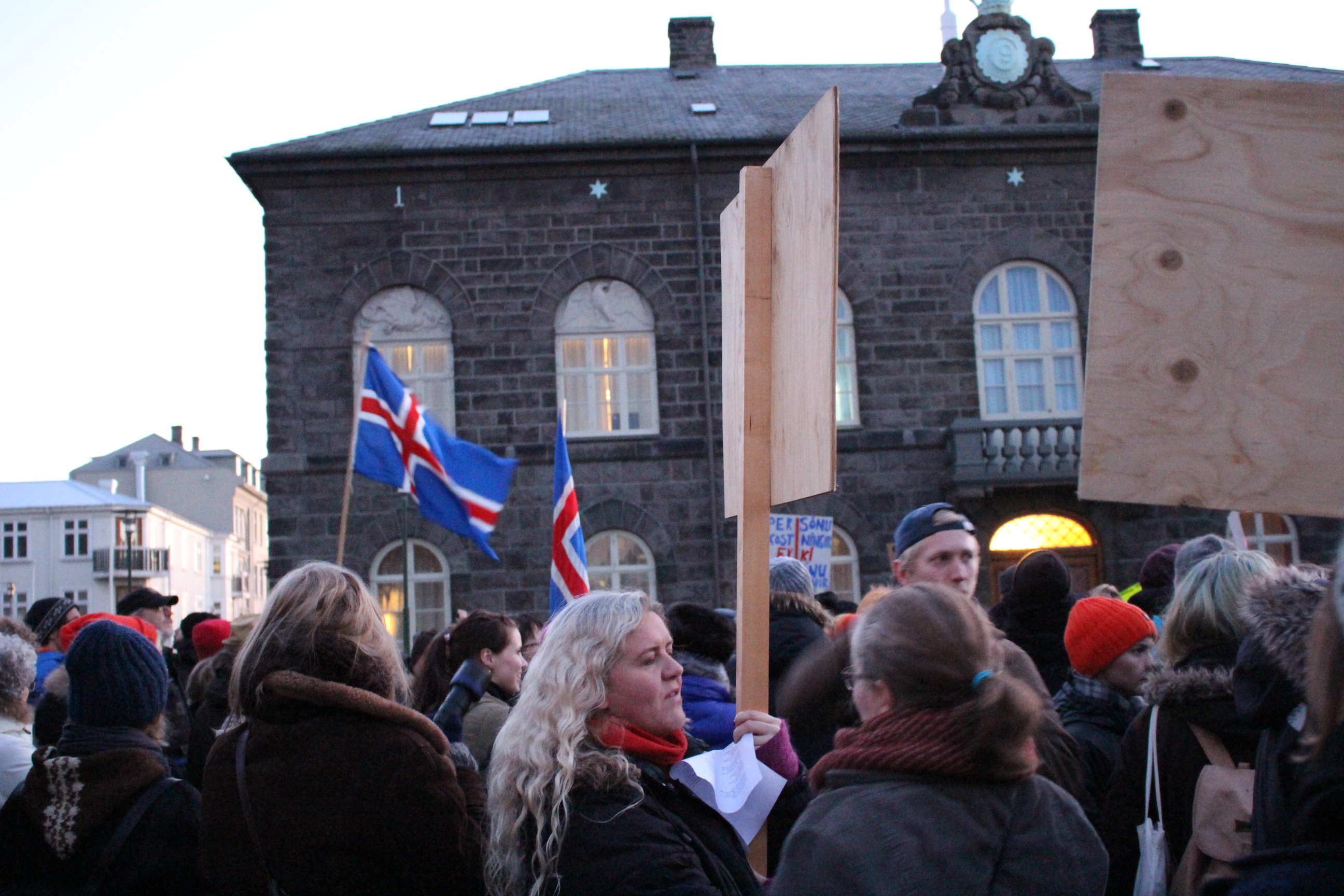 4,500 Protest Government At Austurvöllur