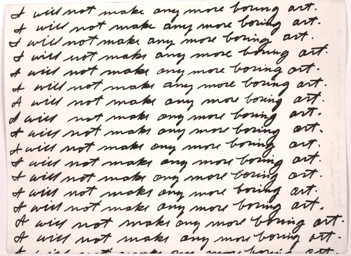 Get Bored With Baldessari At Nýló