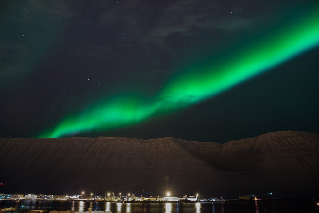 Aurora Borealis in Ísafjörður, By Julia Staples