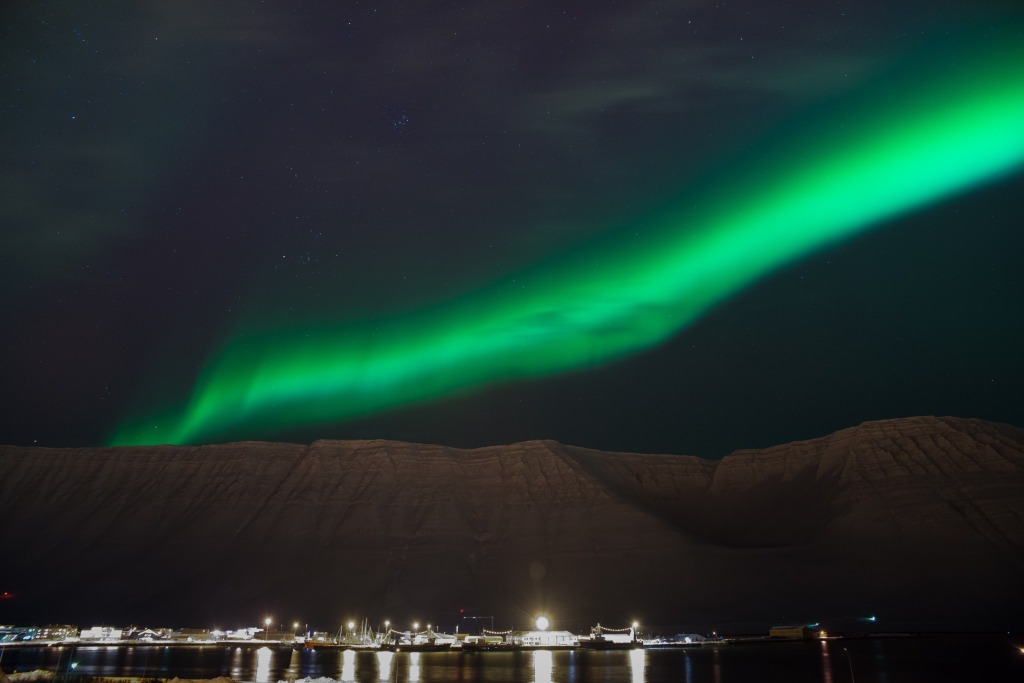 Aurora Borealis in Ísafjörður, By Julia Staples