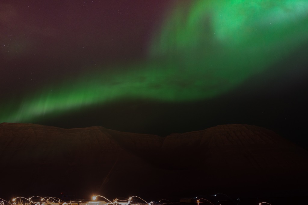 Aurora Borealis in Ísafjörður, By Julia Staples