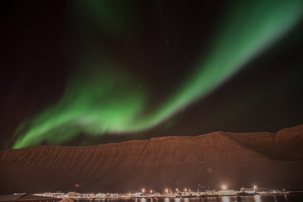 Aurora Borealis in Ísafjörður, By Julia Staples