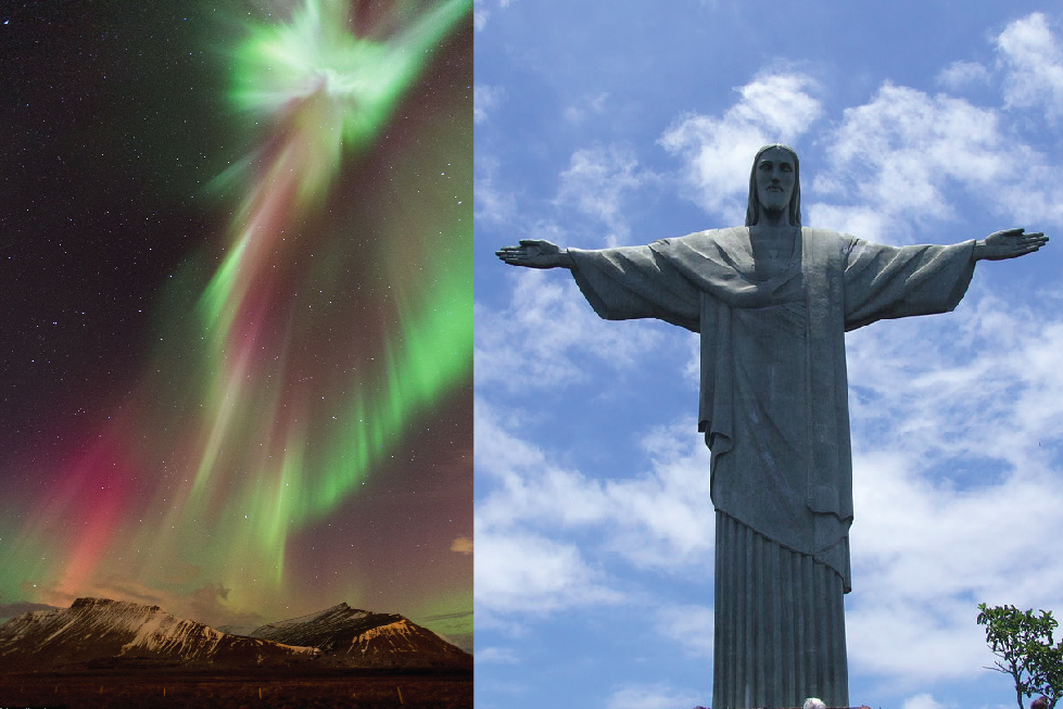 Jesus Appears In Aurora Borealis