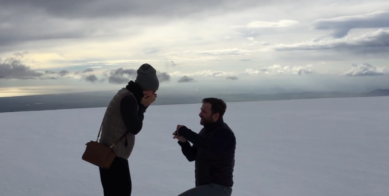 Proposal On Top Of Eyjafjallajökull – VIDEO
