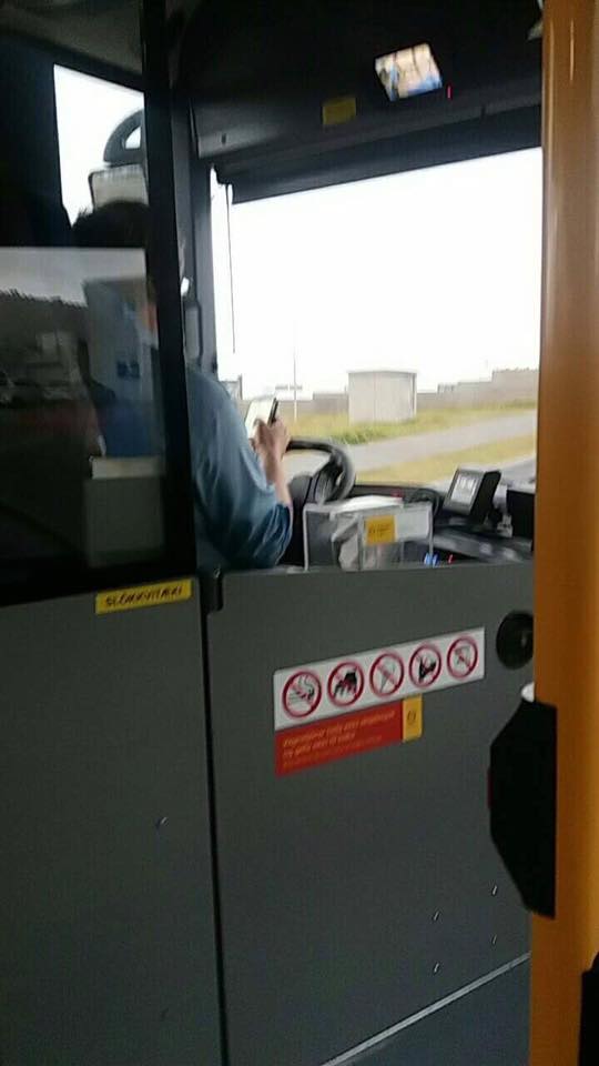 Local Bus Driver Too Busy On His Phone Drives Past School & Misses Stop
