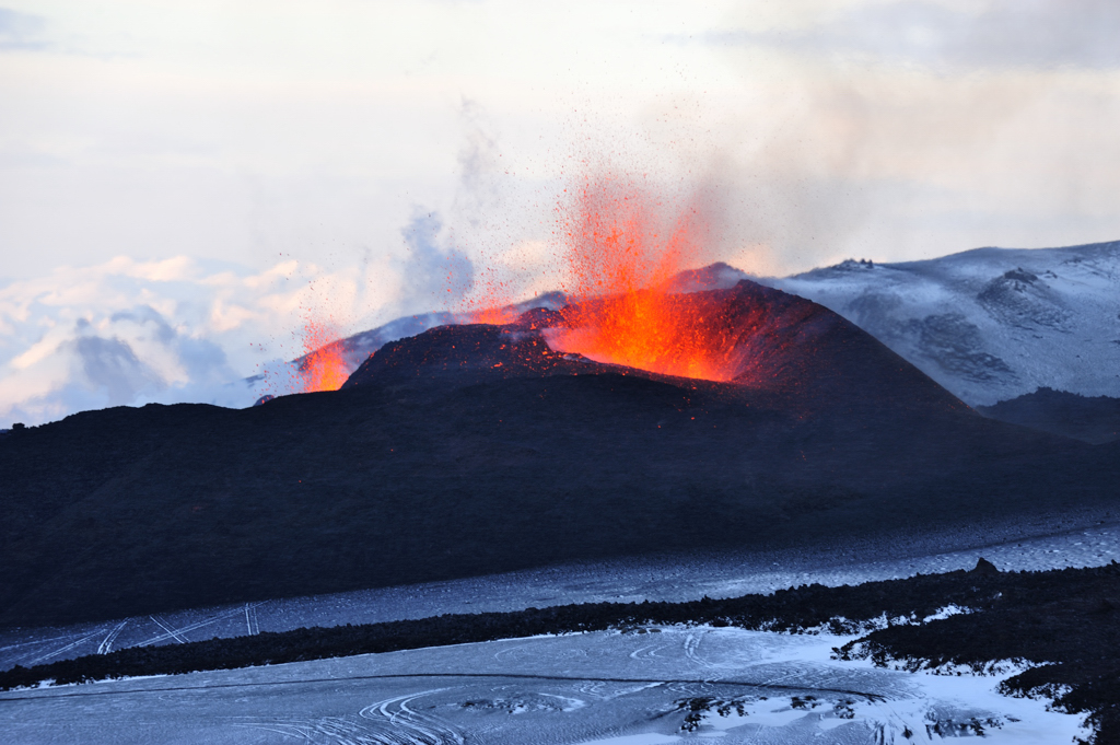From Iceland - a possible volcano of Iceland with the title Þráinsskjaldarhraun: a nightmare for news anchors