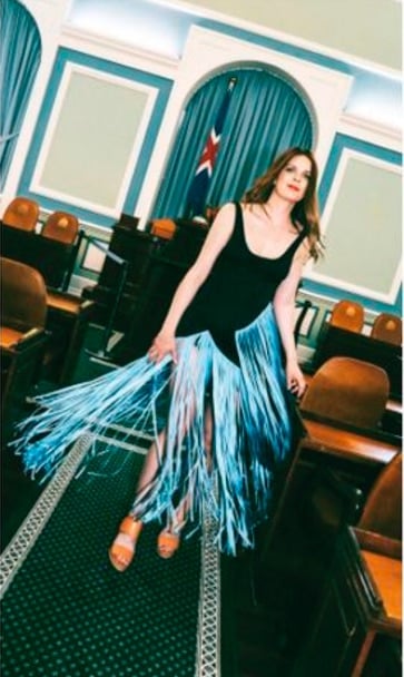 Environment Minister Björt Ólafsdóttir Advertises Dress In Parliament
