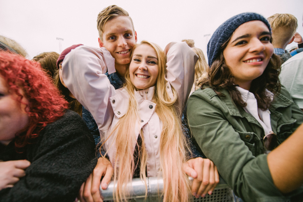 Fans attending Disclosure's performing at Secret Solstice Music Festival 2014