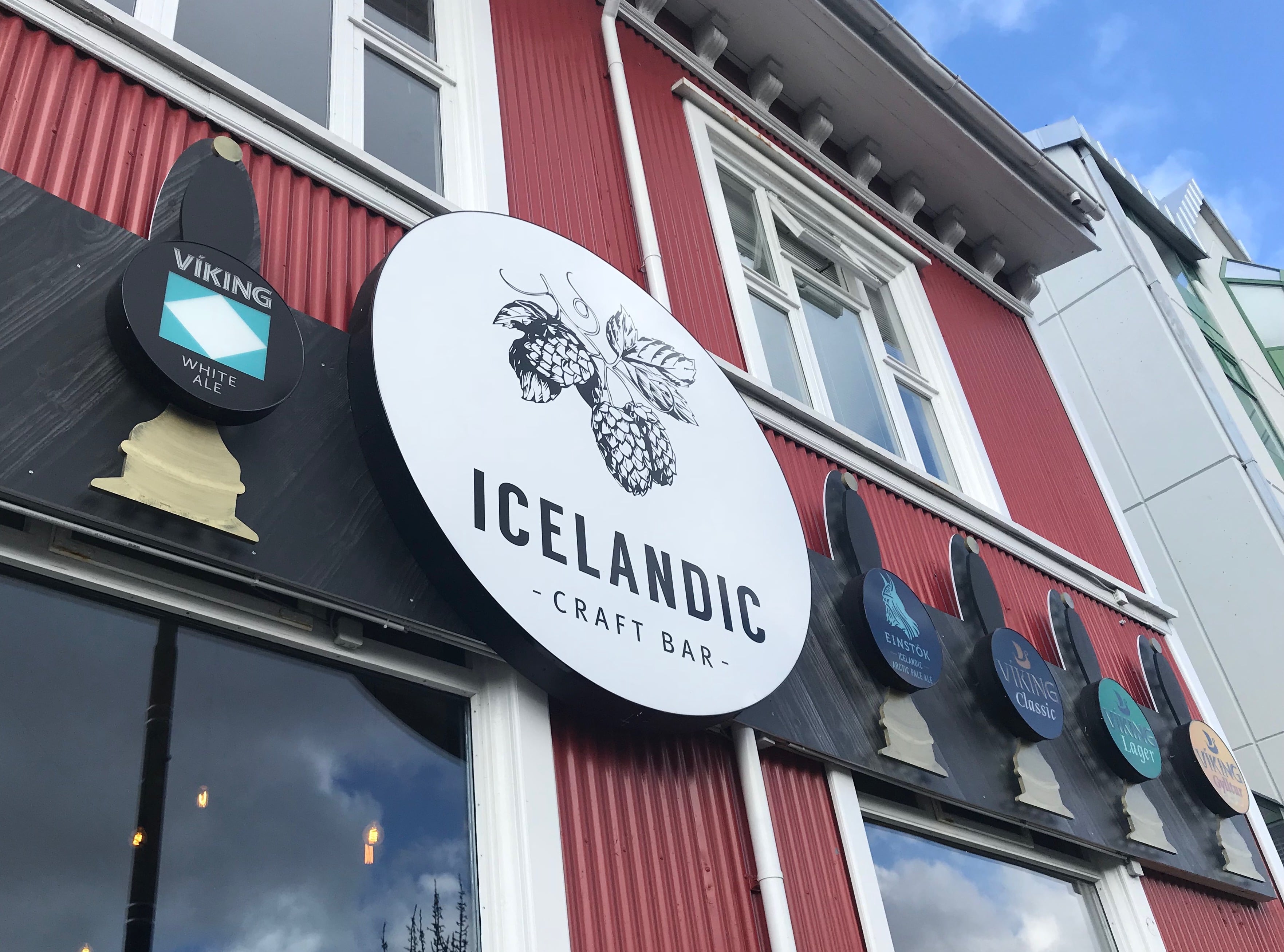An exterior shot of a bar specialising in Craft Beer from Iceland