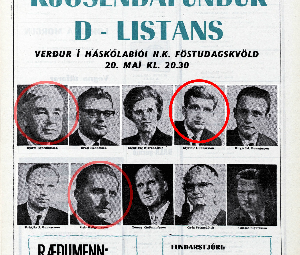 Prime Minister And Mayor Employed Morgunblaðið’s Journalist To Spy On Socialists In 1960s