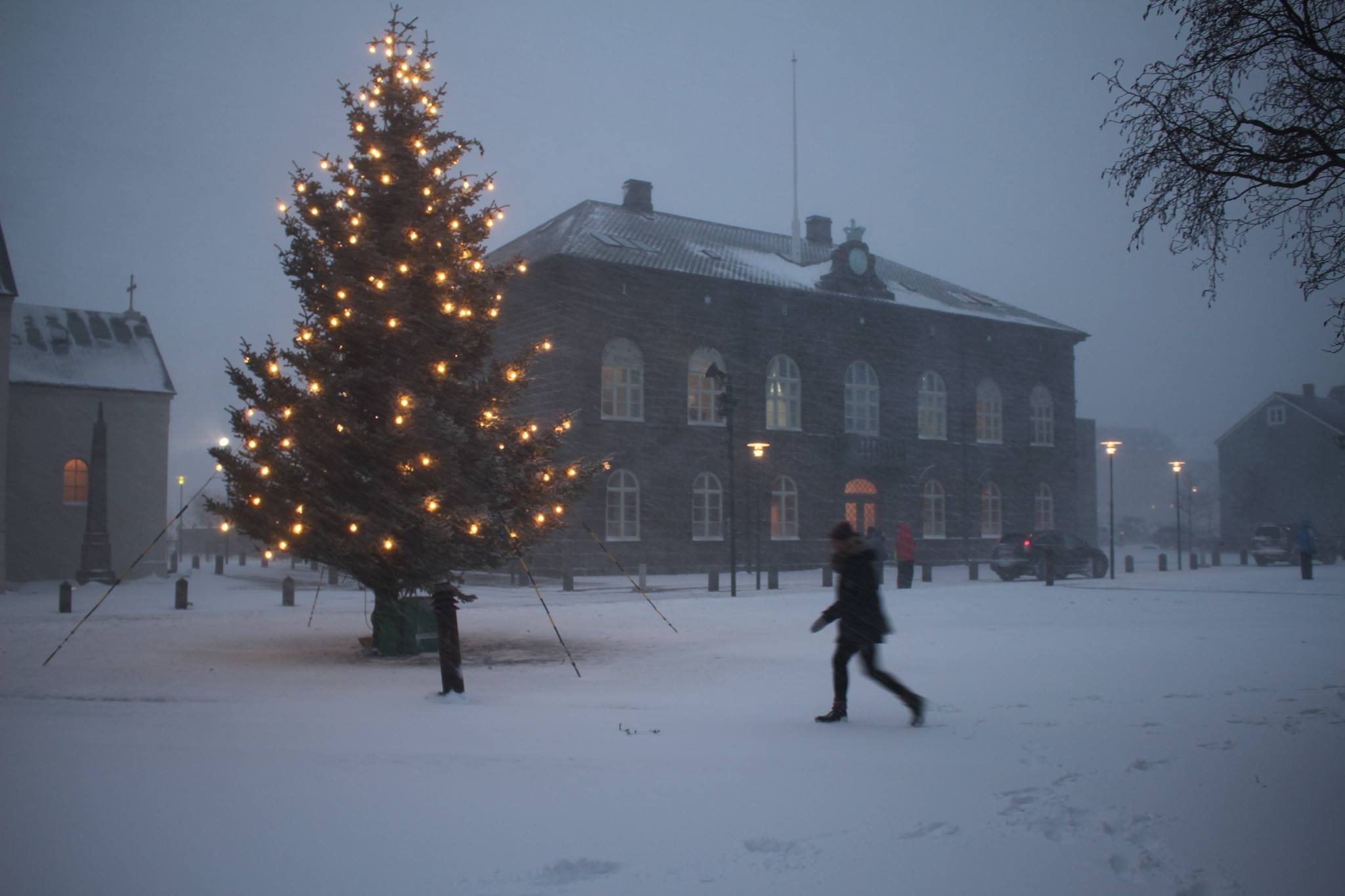 In Pictures: Snowstorm Strikes Reykjavík