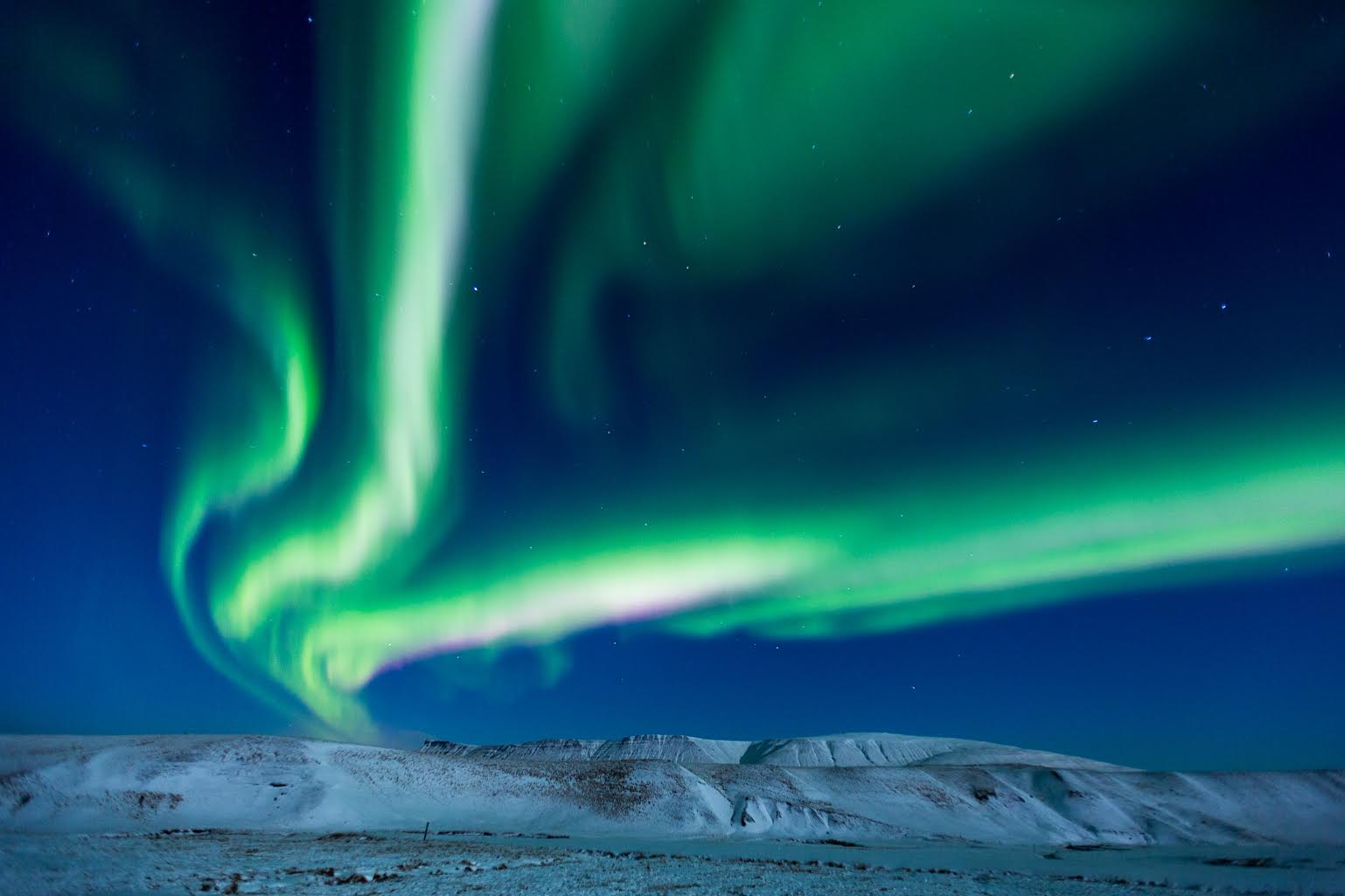 Northern Lights Illuminate Full Moon’s Night Sky