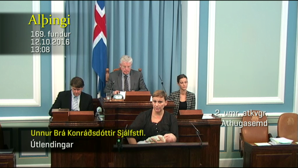 Icelandic MP Breastfeeds From The Podium – VIDEO